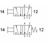 Ventil manual 5/2, alimentare aer G1/8, buton
