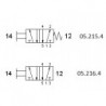 Ventil manual 5/2, alimentare aer G1/8, buton