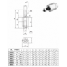 Articulatie auto-aliniere pentru tija cilindru pneumatic