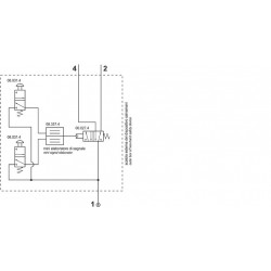 Dispozitiv de siguranta - cu mini generator, cu valva de debit 5/2