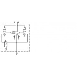 Oscilator  5/2, filet  G1/4, cu 2 valve logice "NU", cu actionare electrica