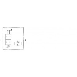 Valva de blocare, comanda pneumatica ,filet G1/8 cu RFU integrat