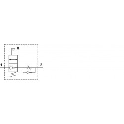 Valva de sens cu comanda pneumatica, filet G1/8 cu RFU integrat