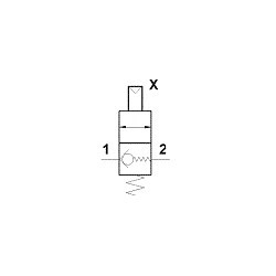 Valva de sens , revenire pneumatica, filet G1/4