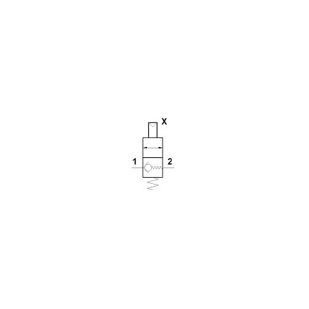 Valva de sens , revenire pneumatica, filet G1/4