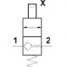 Valva de sens , revenire pneumatica, filet G1/4