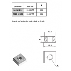 Element pentru fixare adaptor valva pe cilindru pneumatic ISO6431