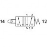 Ventil pneumatic panou  90 °, filet G1/8, revenire arc