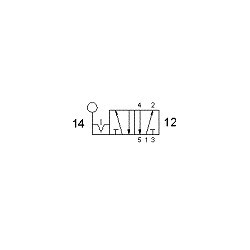 Ventil bistabil 5/2,filet G1/8,cu levier