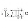 Ventil bistabil 5/2,filet G1/8,cu levier