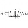 Ventil 5/2,fielt G1/8,revenire arc