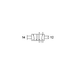 Ventil 5/2, actionare prin tragere,filet G1/8,revenire pneumatica