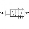 Ventil 5/2 bistabil, prin tragere, filet G1/8