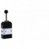 Ventil 5/3, centru deschis,cu levier, filet G1/8,cu revenire