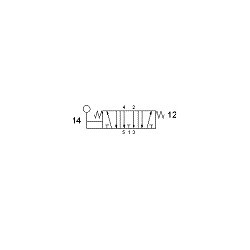 Ventil bloc 5/3, cu levier, filet G1/8