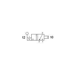 Ventil 3/2,levier 90 °,filet G1/4, revenire pneumatica