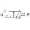Ventil 3/2,levier 90 °,filet G1/4, revenire pneumatica