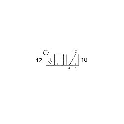 Ventil bistabil 3/2, cu levier,filet G1/4
