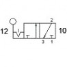 Ventil bistabil 3/2, cu levier,filet G1/4