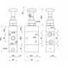 Ventil 3/2,actionare prin tragere,filet G1/4,revenire pneumatica