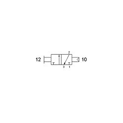 Ventil 3/2,actionare prin tragere,filet G1/4, revenire pneumatica