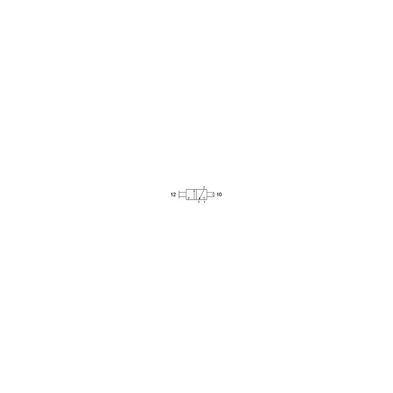 Ventil 3/2,actionare prin tragere,filet G1/4, revenire pneumatica