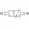 Ventil 3/2,actionare prin tragere,filet G1/4, revenire pneumatica