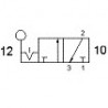 Ventil bistabil 3/2, levier 90 °,filet G1/4