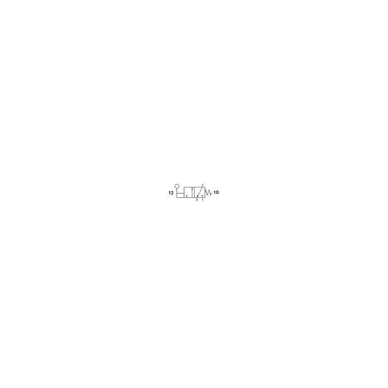 Ventil 3/2,levier 90 °,filet G1/4,revenire arc