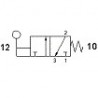 Ventil 3/2,levier 90 °,filet G1/4,revenire arc