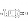 Ventil 5/2, levier 90°,filet G1/4, revenire pneumatica