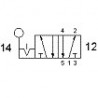 Ventil bistabil 5/2,cu levier,filet G1/4