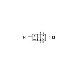 Ventil 5/2,actionare prin tragere, filet G1/4,revenire pneumatica
