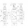 Ventil 5/2,actionare prin tragere, filet G1/4,revenire pneumatica