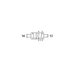 Ventil 5/2,actionare prin tragere,filet G1/4,revenire pneumatica
