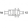 Ventil 5/2,actionare prin tragere,filet G1/4,revenire pneumatica