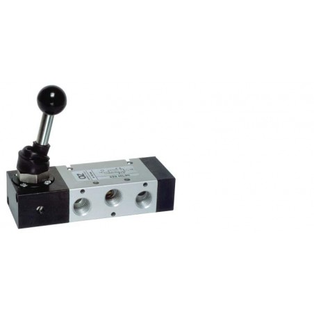 Ventil 5/2,levier 90 °,filet G1/4,revenire arc