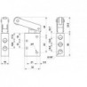 Ventil 5/2 levier rola lung,16 mm, filet G1/8,revenire arc