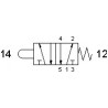 Ventil 5/2 actionat mecanic,16 mm, filet G1/8,revenire arc