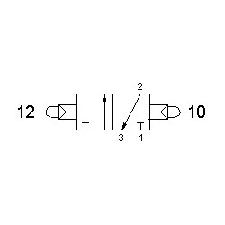 Ventil servopilotat 3/2,actionat mecanic dublu ,filet G1/8