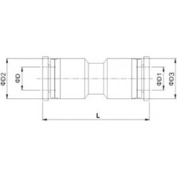 Cuple rapide push-in polimer drepte de legatura