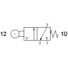 Ventil 3/2, levier rola ,filet G1/8, revenire arc