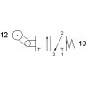 Ventil rola unidirectional 3/2, filet G1/8, revenire arc