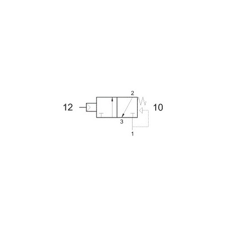 Ventil mecanic 3/2 ,servopilotat antena, filet G1/8, revenire arc