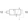 Ventil mecanic 3/2 ,servopilotat antena, filet G1/8, revenire arc