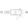 Ventil servopilotat 3/2, levier rola, filet G1/8, revenire arc
