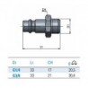 Cupla tata INOX filet exterior