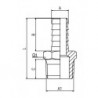 Racord bradut cu filet exterior
