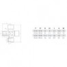 Racord cruce filet 1 exterior - 3 interior
