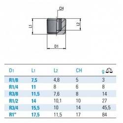 Dop ingropat filet exterior